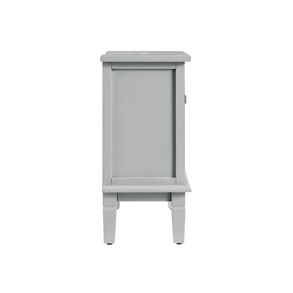 Chantilly Mid Gray Carved Bathroom Vanity Unit
