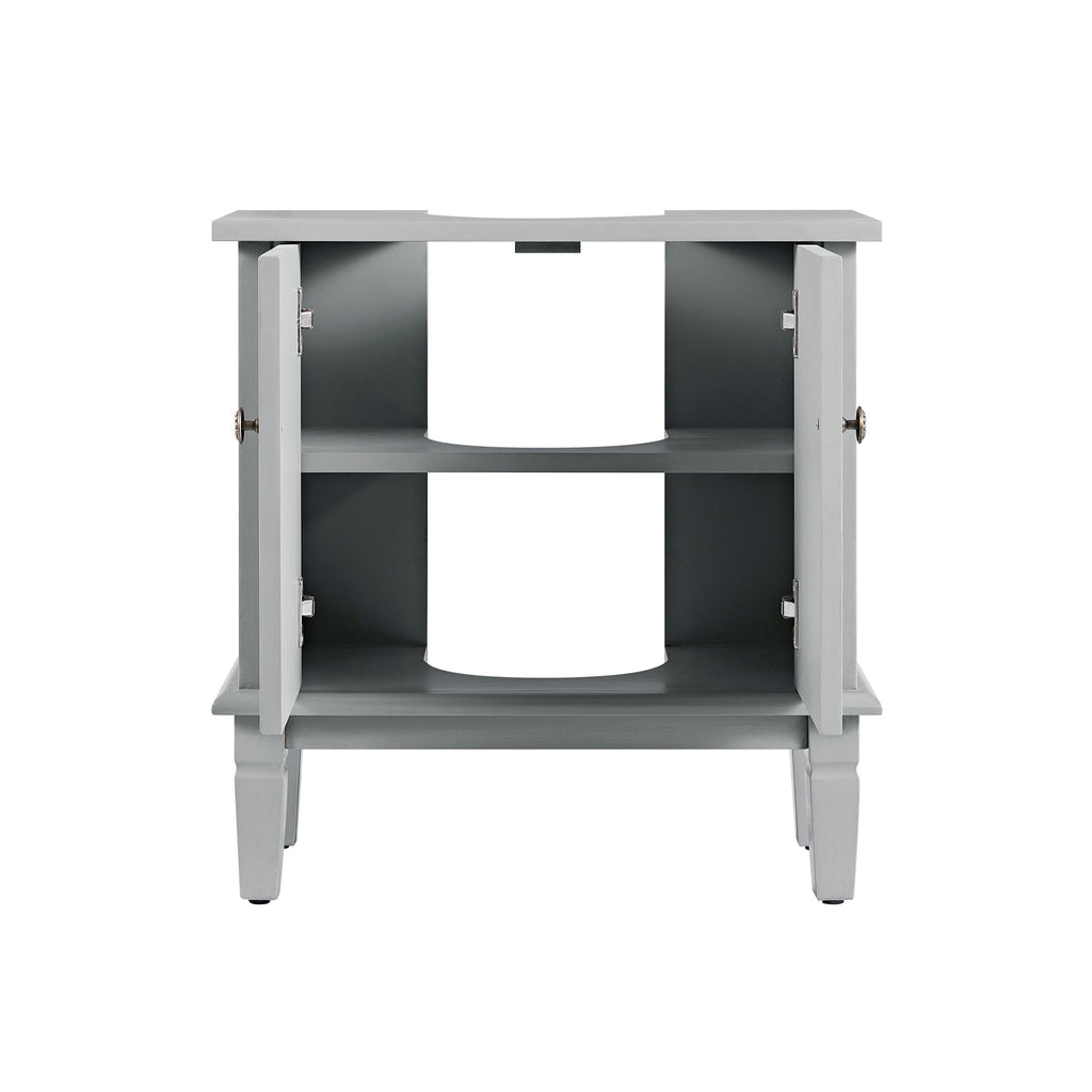 Chantilly Mid Gray Carved Bathroom Vanity Unit