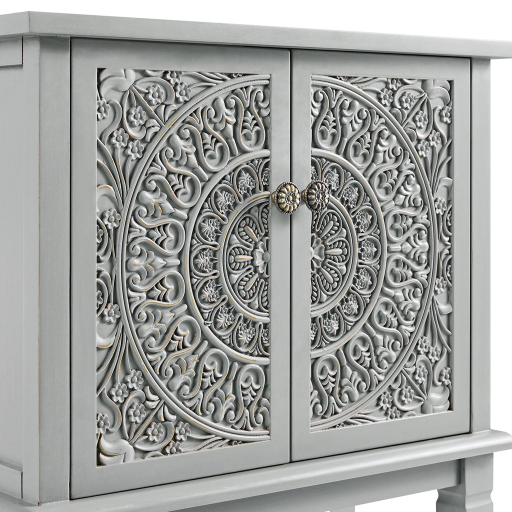 Chantilly Mid Gray Carved Bathroom Vanity Unit